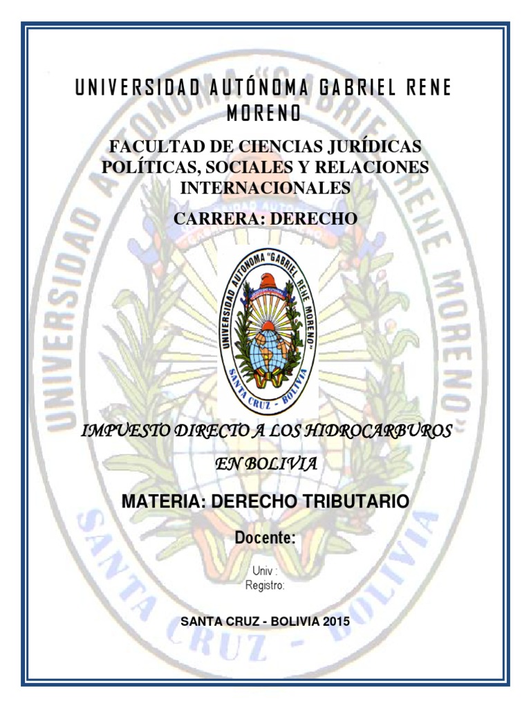 Impuesto Directo a Hidrocarburos en Bolivia | PDF | Petróleo | Impuestos