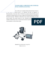 Datos Radiacion Solar de La Provincia de Cotopaxi en El Cantón Latacunga