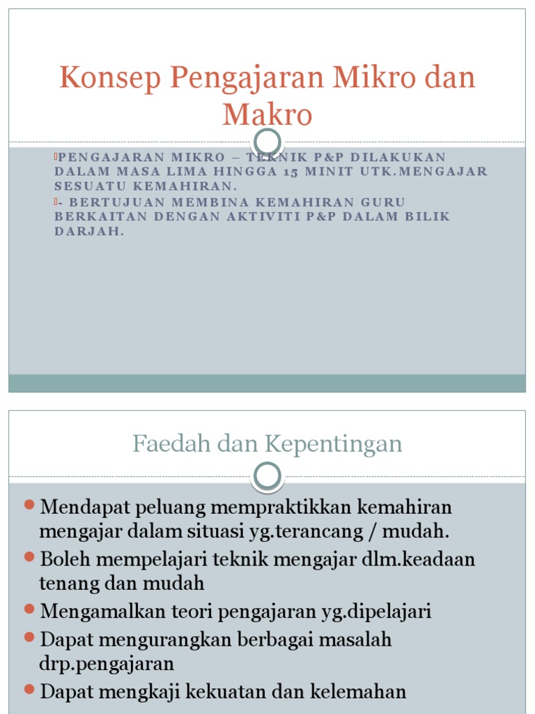 Konsep Pengajaran Mikro Dan Makro Pdf
