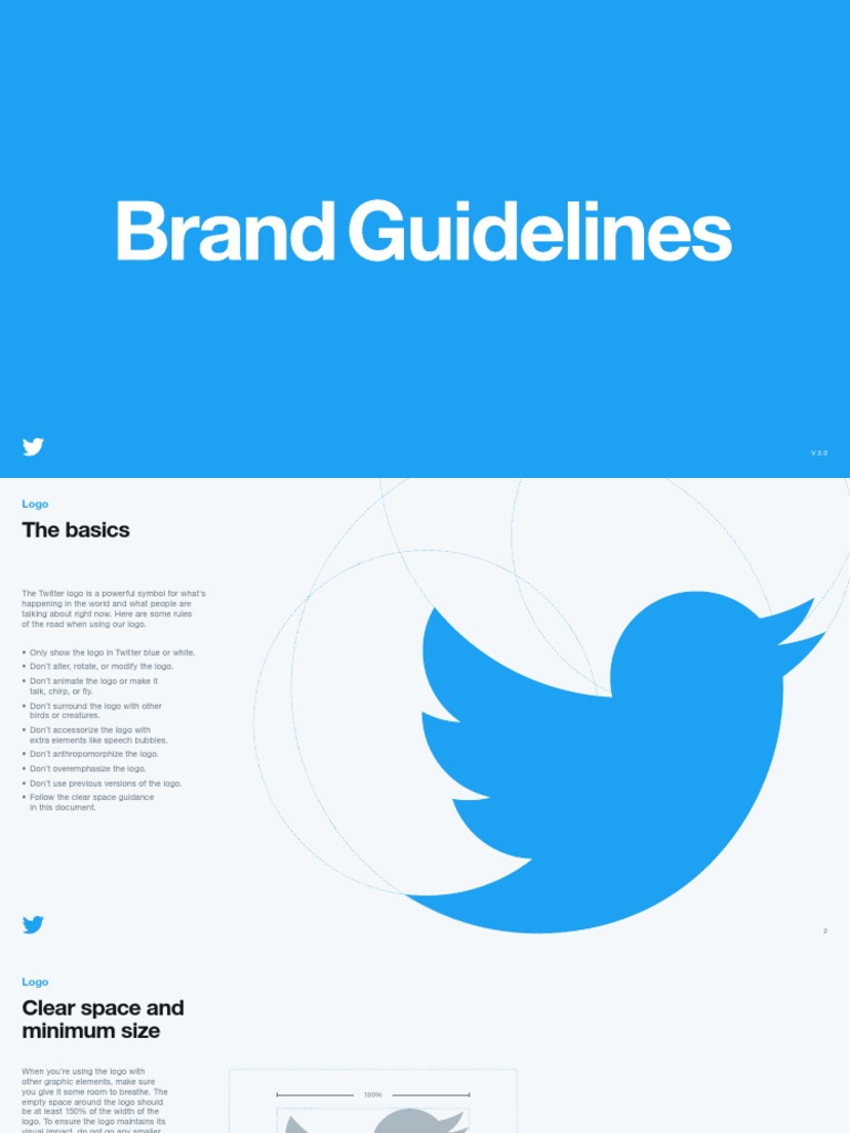 Twitter Brand Guidelines V2.0 PDF Logos Trademark