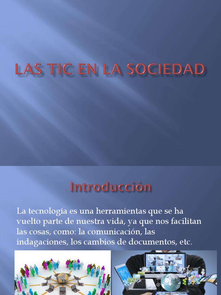 Las TIC en La Sociedad | PDF