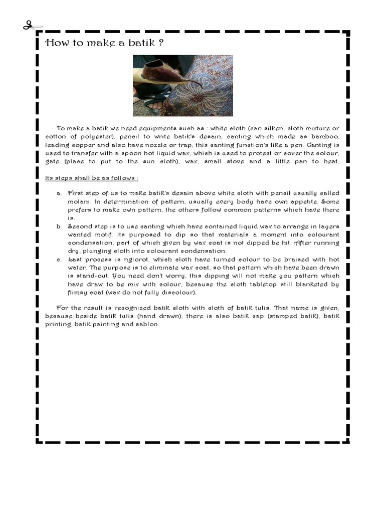 Step-by-Step Guide to Making Batik | PDF