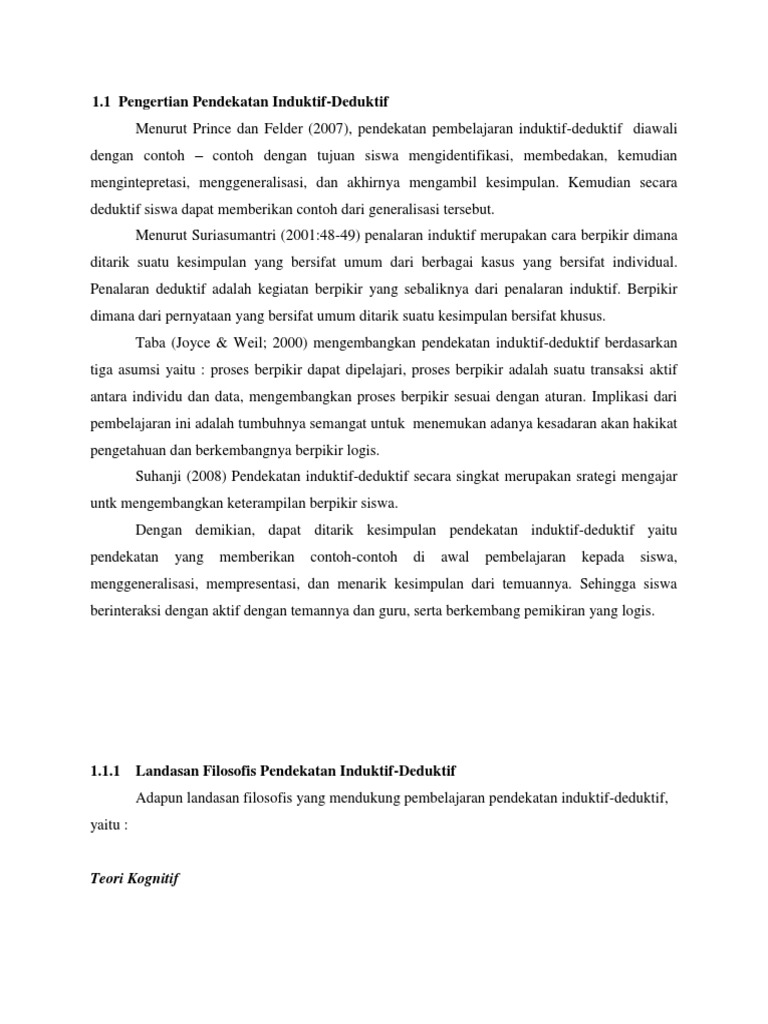 Pengertian Pendekatan Induktif Pdf