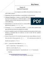 10 Maths Key Notes CH 05 Arithmetic Progression