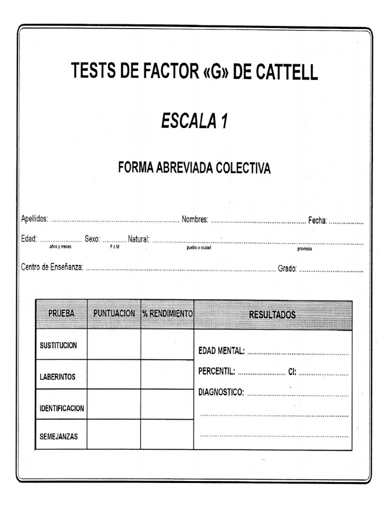 CATTELL | PDF