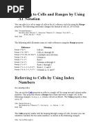 Referring To Cells and Ranges by Using A1 Notation: Reference Meaning