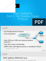 High Availability Part-1: Hot Standby Router Protocol