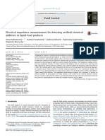 2016 - Electrical Impedance Measurements For Detecting Artificial Chemical Additives in Liquid Food Products