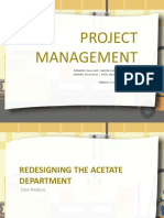 Acetate Department Case Analysis