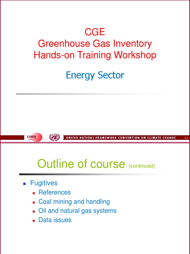 CGE Greenhouse Gas Inventory Hands-On Training Workshop: Energy Sector ...