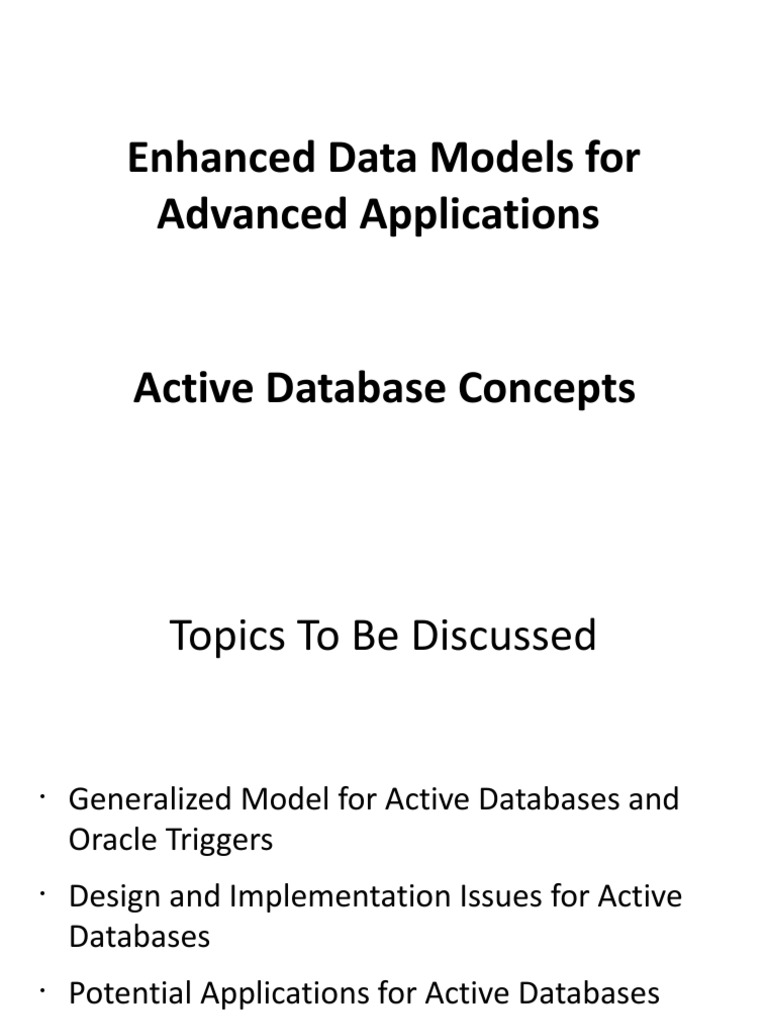 Active Database Models Overview | PDF | Databases | Information Retrieval
