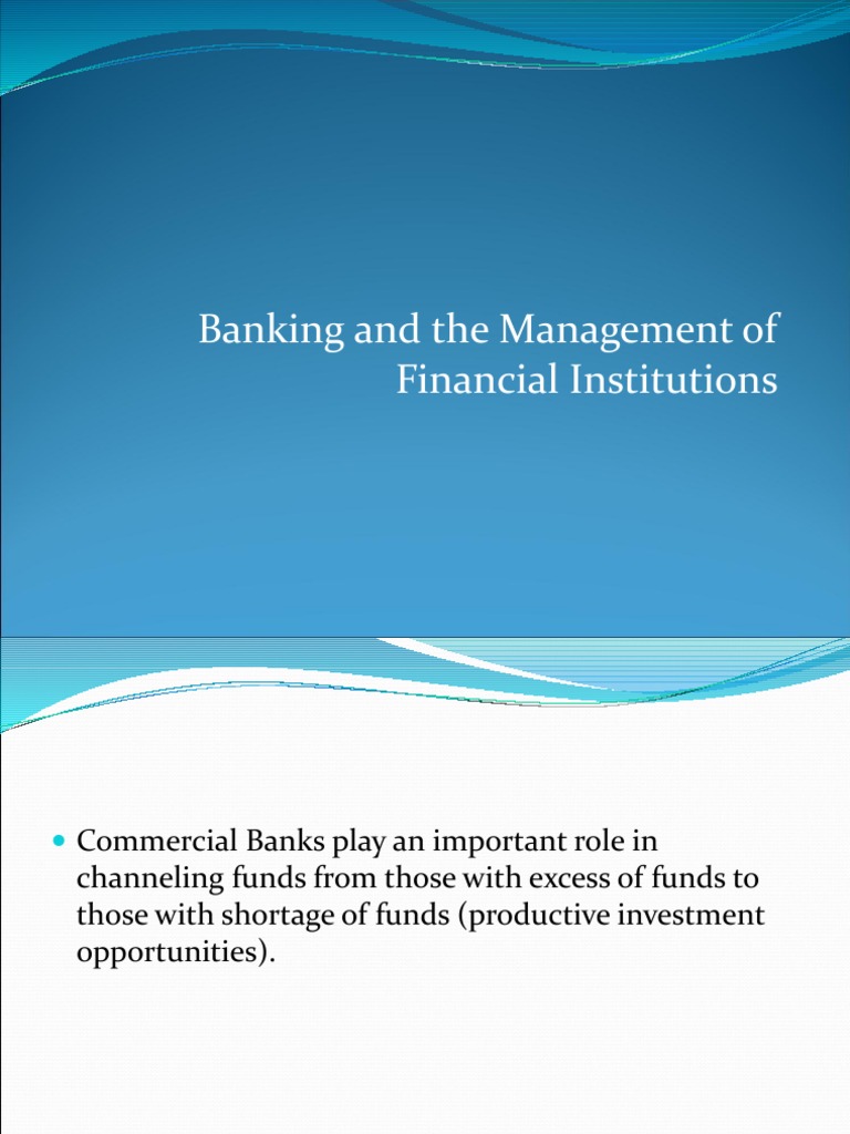 Banking and The Management of Financial Institutions | PDF | Deposit ...