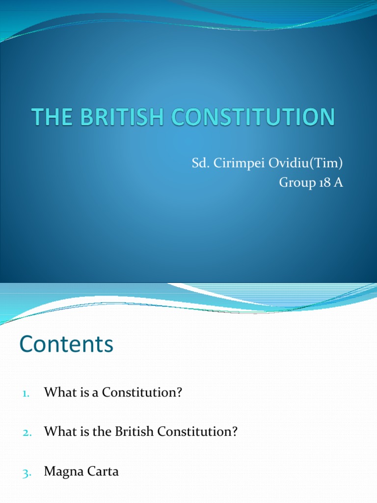 The British Constitution PDF