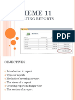 Theme 11: Creating Reports