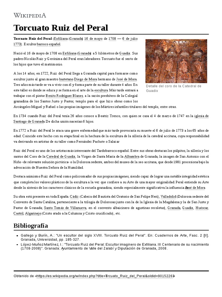 Torcuato Ruiz Del Peral PDF Granada Escultura