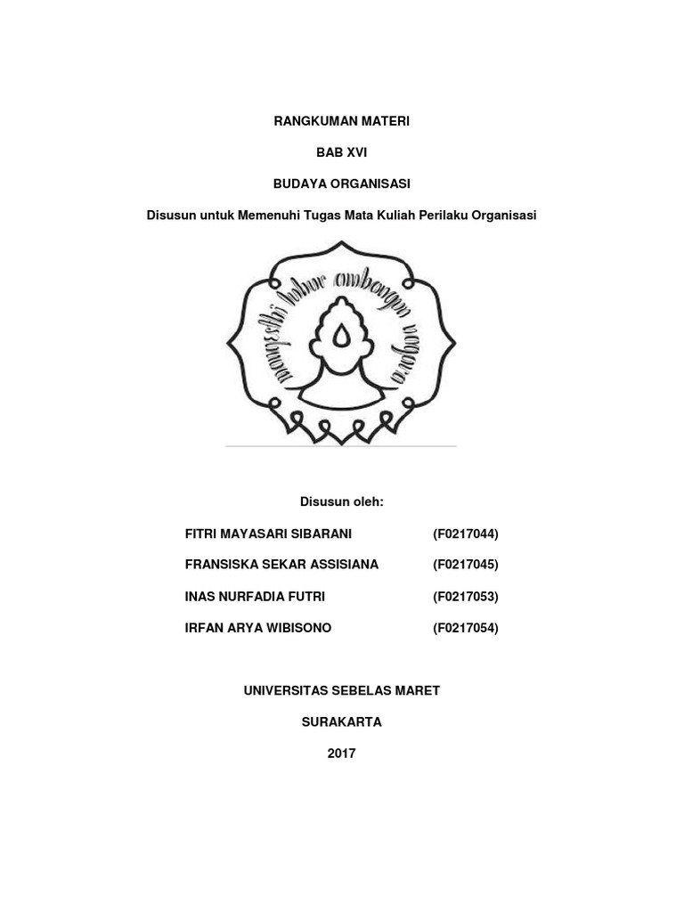 Resume Perilaku Organisasi Bab 16 Budaya Organisasi PDF