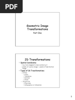 Geometric Image Transformations: Part One