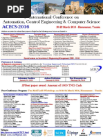 Call For Papers - ACECS'2016