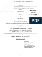 Federal Circuit has received Sept 22, 2017 the Appeal Brief of Patrick Zuili, accusing Google of fraud and past biased PTAB decisions| Case