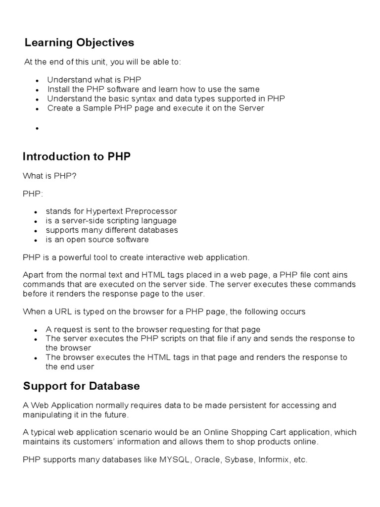 Learing PHP and HTML - Ibm | PDF | Parameter (Computer Programming ...
