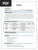 Deva Raju Resume