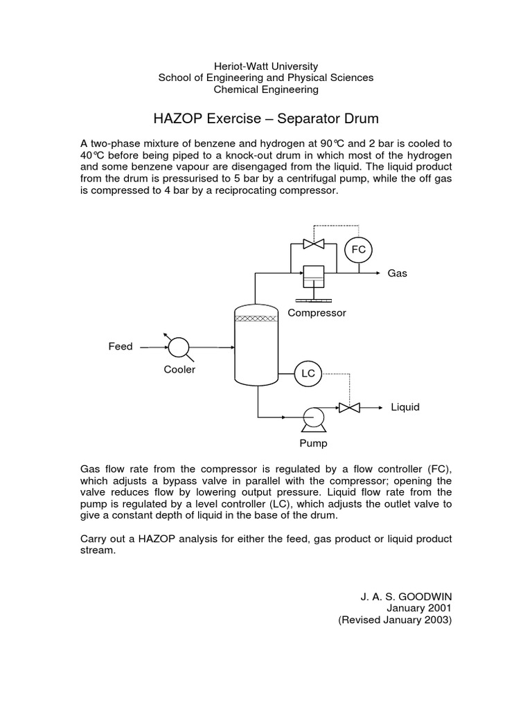 HAZOP Analysis for Separator Drum | PDF
