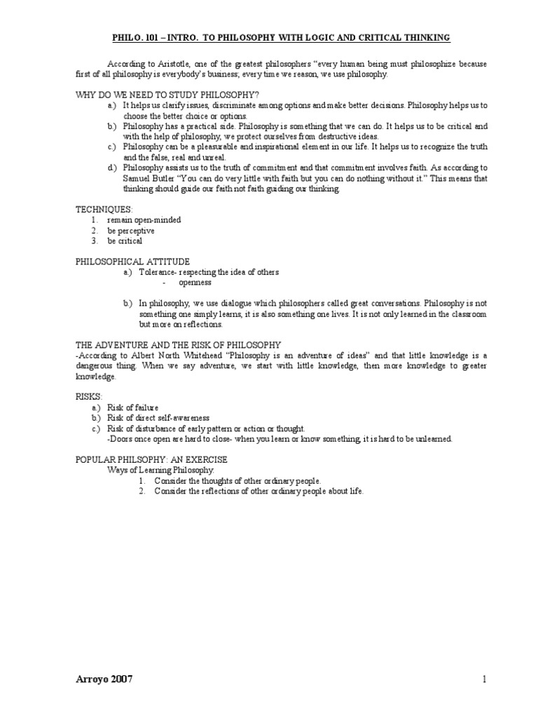 Intro to Philosophy and Logic | PDF | Reason | Proposition