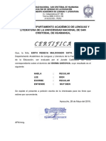 Certificado de Educacion