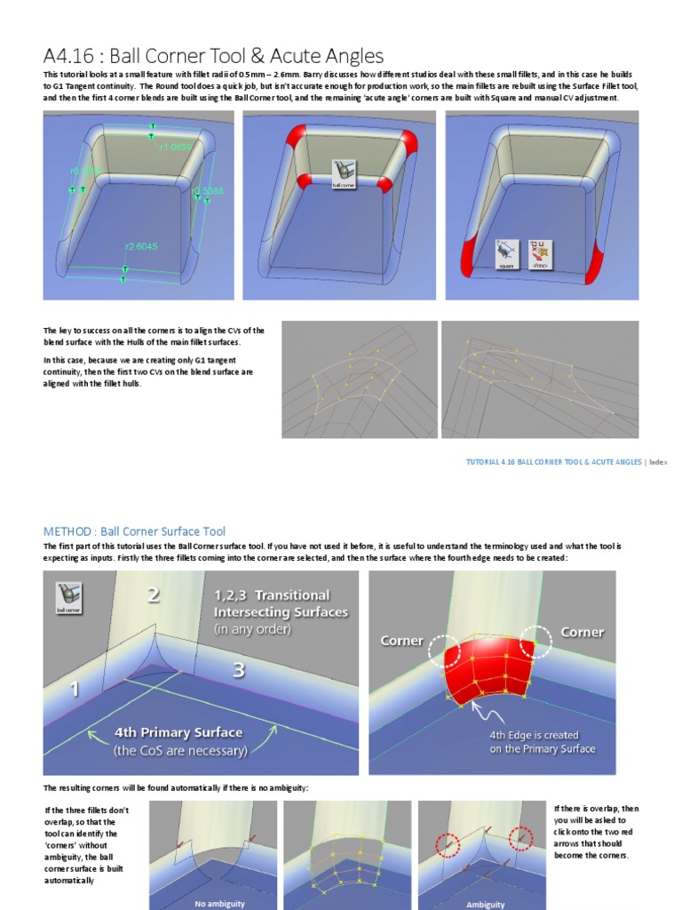 Tutorial 4.16 Ball Corner Tool & Acute Angles | PDF | Geometry ...