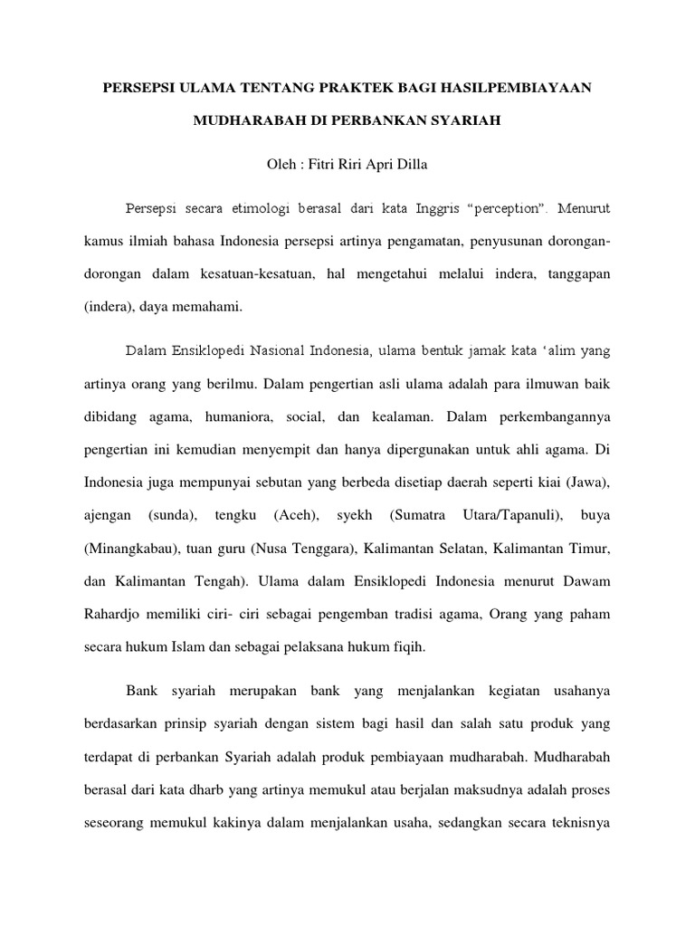 Essay Perbankan Syariah Fitri Docx