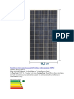 Painel Solar Fotovoltaico Canadian 320W