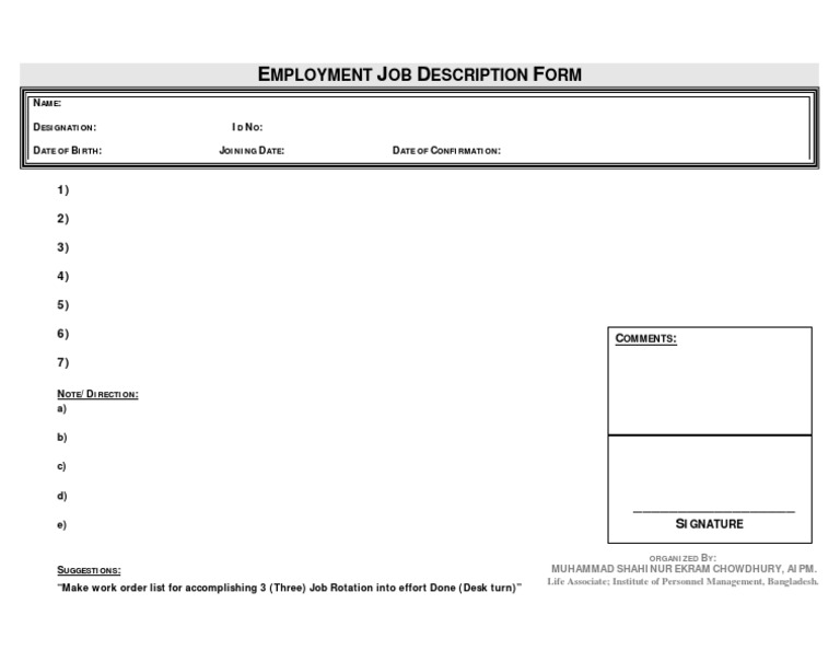 Job Description | PDF