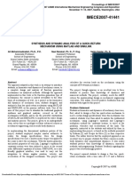 IMECE2007-41441: Synthesis and Dynamic Analysis of A Quick-Return Mechanism Using Matlab and Simulink