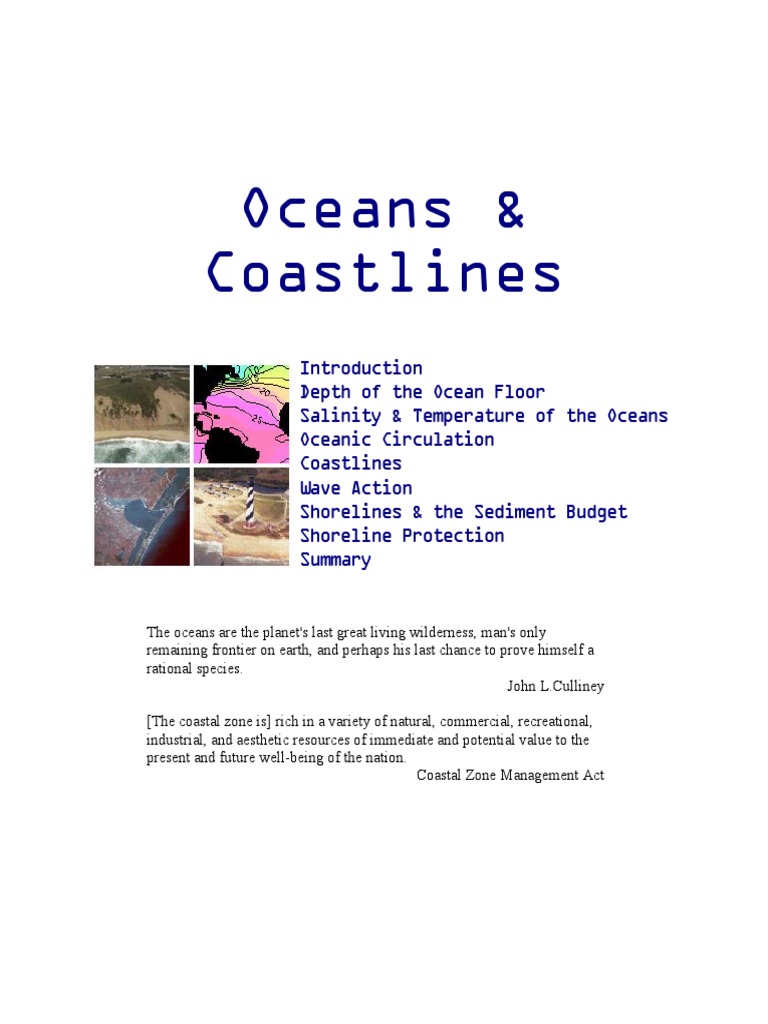 Ocean Depths and Coastal Dynamics | PDF | Continental Shelf | Oceans