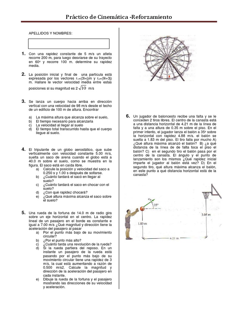 Con Una Rapidez Constante de 5 M | PDF | Movimiento (física) | Cinemática