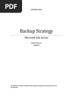 Backup Strategy: Microsoft SQL Server