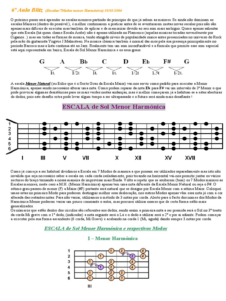 319310660EscalaMenorHarmonicapdf.pdf Escala (Música) Harmônica