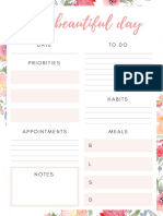 Floral Daily Planner PDF