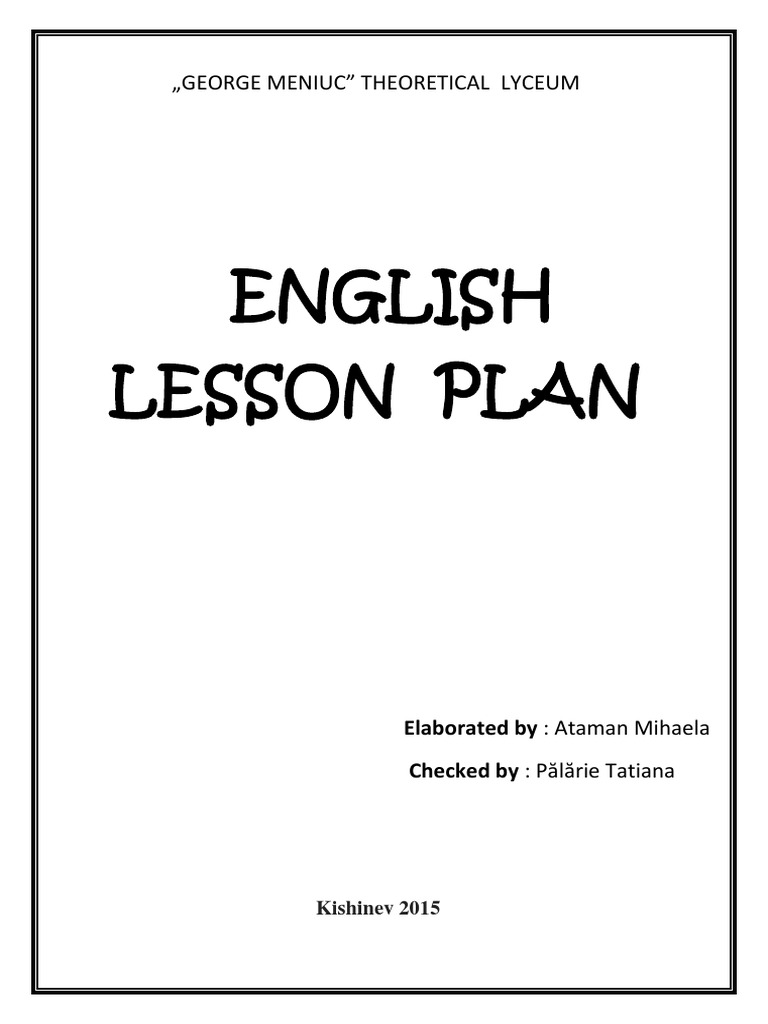 English Lesson Plan: My School | PDF | Lesson Plan | Dialogue