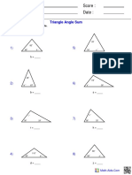 Name: Teacher: Date: Score:: Triangle Angle Sum