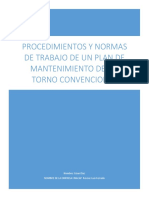 Procedimientos y normas de trabajo de un plan de mantenimiento de un torno convencional.pdf