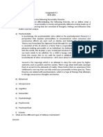 Personality Theories: Psychoanalytic, Behavioral, Interpersonal, Cognitive, Humanistic, Psychobiologic, Psychosocial, Psychospiritual