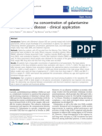 Dose and Plasma Concentration of Galantamine in Alzheimer 'S Disease - Clinical Application