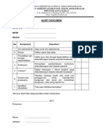 Audit Dokumen Untuk Akreditasi 2017