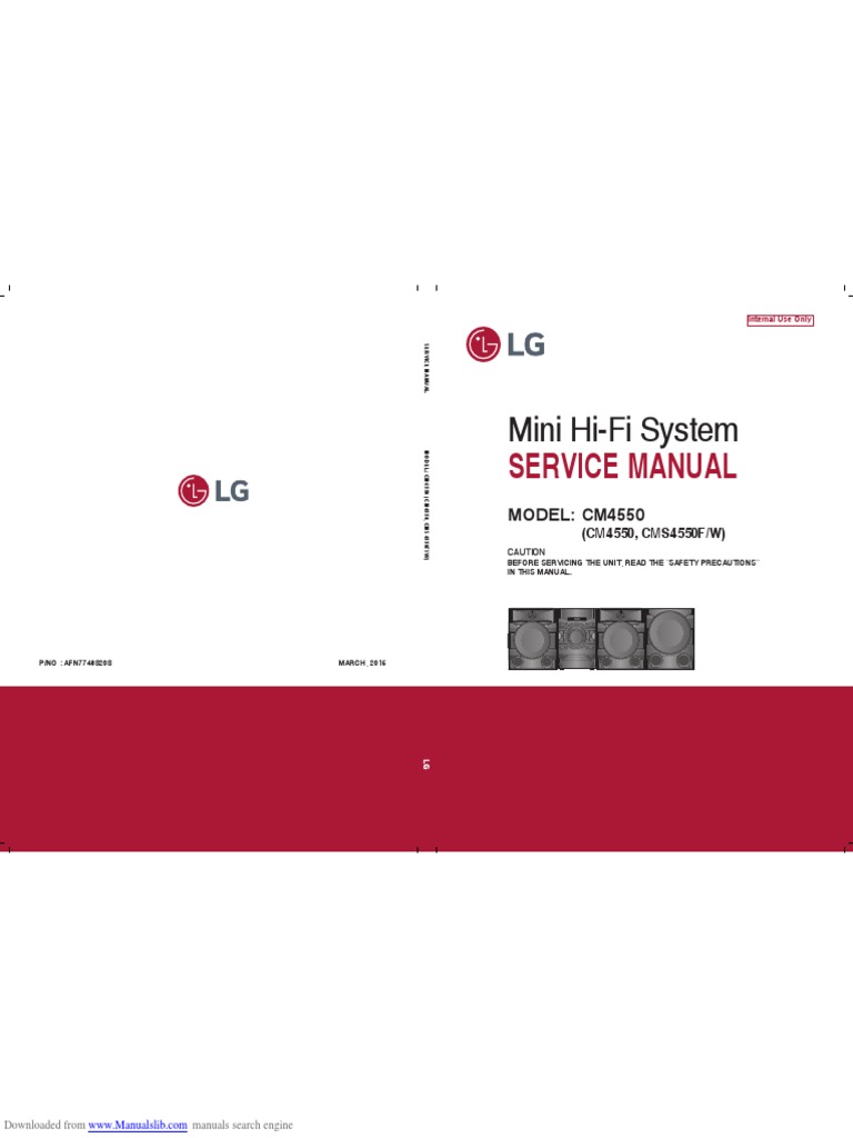 LG cm4550 Manual de Servicio | PDF | Electrostatic Discharge