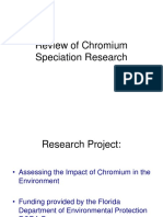 Review of Chromium Speciation Research