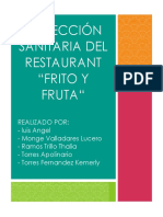 Inspección Sanitaria Del Restaurant