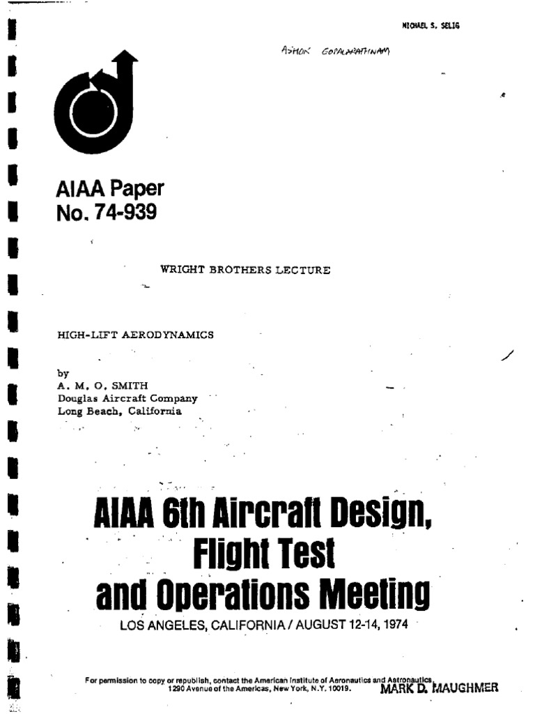 AMO Smith High Lift AIAA Paper PDF