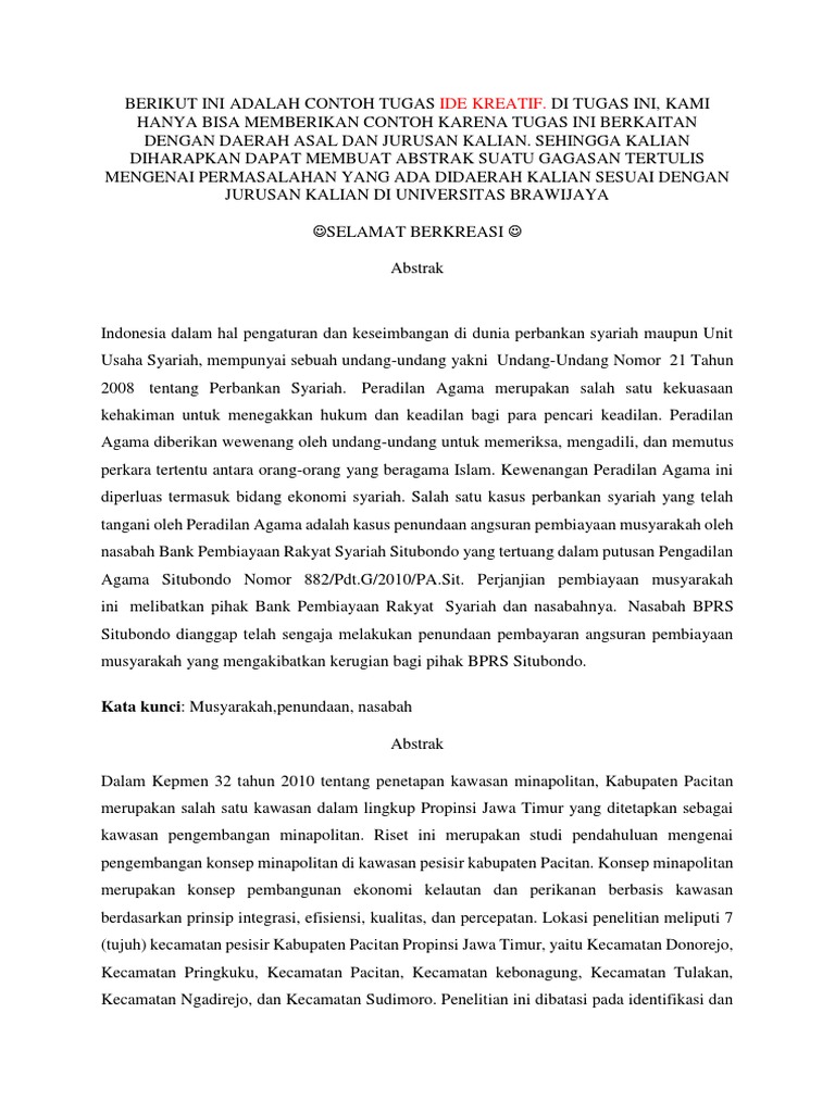Contoh Tugas Kreatif | PDF