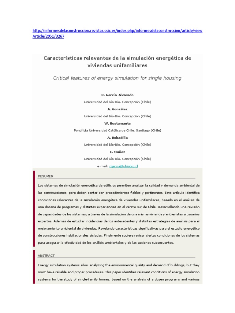 Simulación Energética de Viviendas Unifamiliares | PDF | Clima | Software